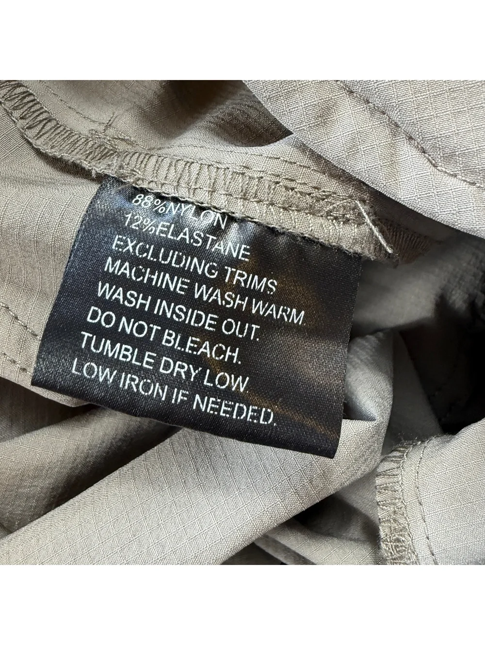 Represent 247 Cargo Pants S Taupe Beige Ripstop Techwear Utility Zip Hem Stretch